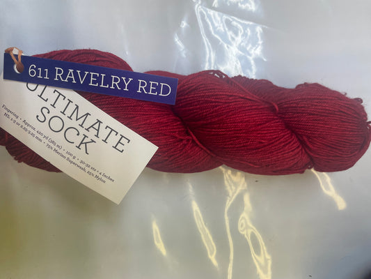 Malabrigo Ultimate Sock  RAVELRY RED-611